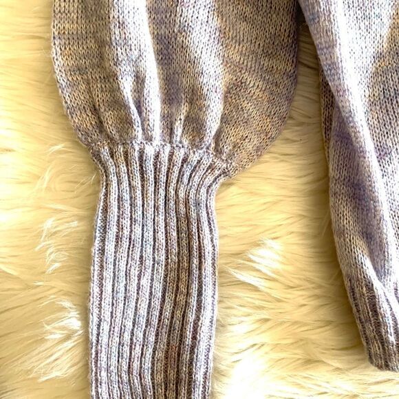 Kensie Lavender Metallic Faux Wrap Sweater - Picture 6 of 11